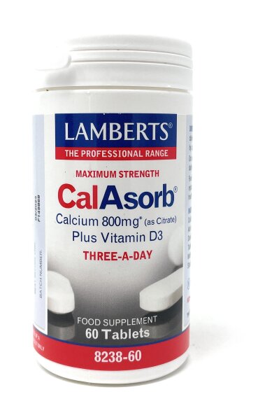 Lamberts Healthcare Ltd. CalAsorb® (800mg°° Calcium als Citrat) 60 Tabletten
