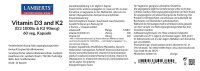 Lamberts Vitamin D3 and K2 (D3 1000iu & K2 90mcg) 60...