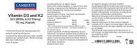 Lamberts Vitamin D3 and K2 (D3 2000iu & K2 90mcg) 90...