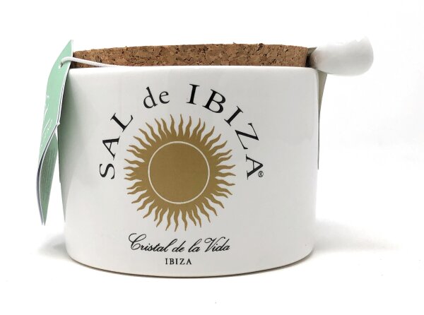 Sal de Ibiza Fleur de Sel Isla Blanca (Flor de Sal) Keramiktopf 140g