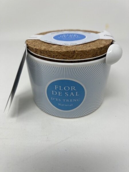 Flor de Sal des Trenc Natural [natürliches Fleur de Sel] 180g Keramikdose 100g