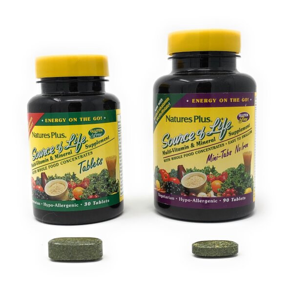 Natures Plus Source of Life Mini-Tabs No Iron Eisenfrei 90 Mini-Tabletten (93,3g)