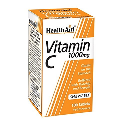 HealthAid Vitamin C 1000mg Chewable (Orange Flavour) 100 Kautabletten (vegan)