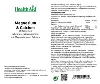 HealthAid Magnesium & Calcium 90 Tabletten (vegan)