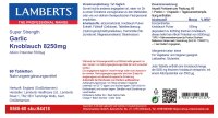 Lamberts Healthcare Garlic 8250mg (Knoblauch) 60 Tabletten (vegan)