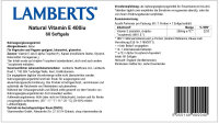 Lamberts Natural Form Vitamin E 400iu 60 Softgels