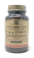Solgar Vitamin D 25mcg (1000 IU) 180 Tabletten