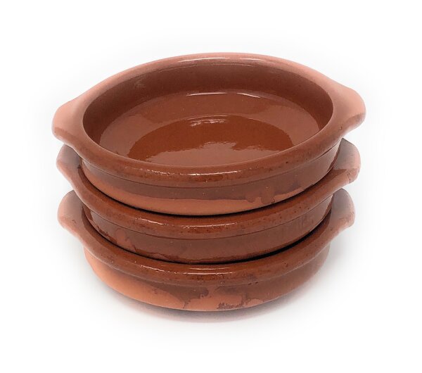 Alfarería HP Padilla - Cazuela Keramikschale rund N°10 10 cm  - Paket mit 3 Stück
