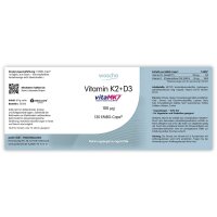 woscha Vitamin K2+D3 vitaMK7 100mcg 120 Embo-CAPS® (69g)