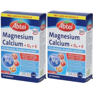 Abtei Magnesium Caclium + D3 + K