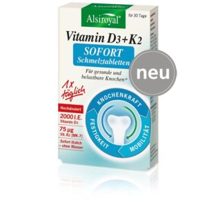 Alsiroyal Vitamin D3 + K2 SOFORT Schmelztabletten