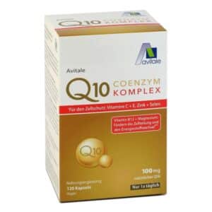 Avitale Coenzym Q10 Komplex Kapseln mit 100 mg rein pflanzlichem Q10 + Vitamin C