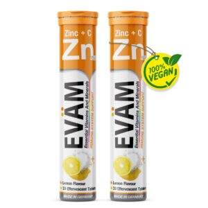 EVÄM Zink + C Vitamin Brausetabletten - 2er Pack