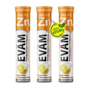 EVÄM Zink + Vitamin C Brausetabletten - 3er Pack