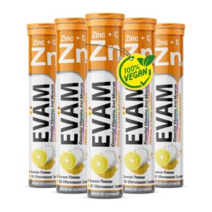 EVÄM Zink + Vitamin C Brausetabletten - 5er Pack