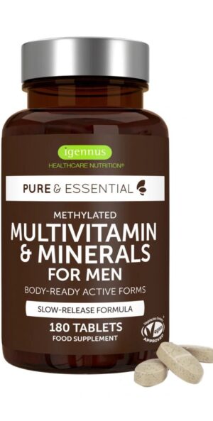 Igennus Methyliertes Multivitamin für Männer mit 21 aktiven Nährstoffen