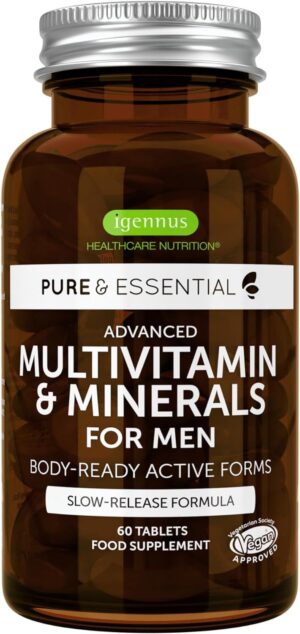 Igennus Methyliertes Multivitamin für Männer mit 21 aktiven Nährstoffen