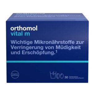 Orthomol Vital m für Männer - bei Müdigkeit - mit B-Vitaminen und Omega-3 - Granulat/Tabletten/Kapseln - Grapefruit-Geschmack - Jetzt 10% mit dem Code orthomol10 sparen*
