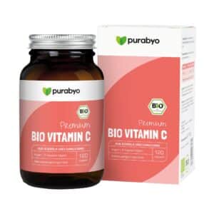 PURABYO BIO Vitamin C | Aus Acerola und Camu Camu | Kontrolliert-biologisch | Glas statt Plastik