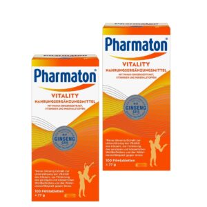 Pharmaton Vitality 2x 100Stk. | Mit Ginseng G115 mit Vitaminen und Mineralstoffen für Vitalität