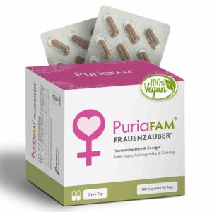 PuriaFAM Frauenzauber | Energie & Hormon Balance | Maca Rot & Ashwagandha - vegan