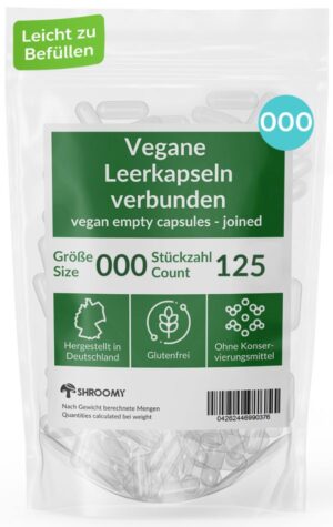 SHROOMY Leerkapseln Größe 000 verbunden