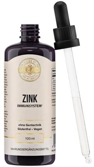 i-like-it-clean Zink flüssig 100 ml ionisches Zinksulfat Tropfen vegan alkoholfrei Immunsystem Haut